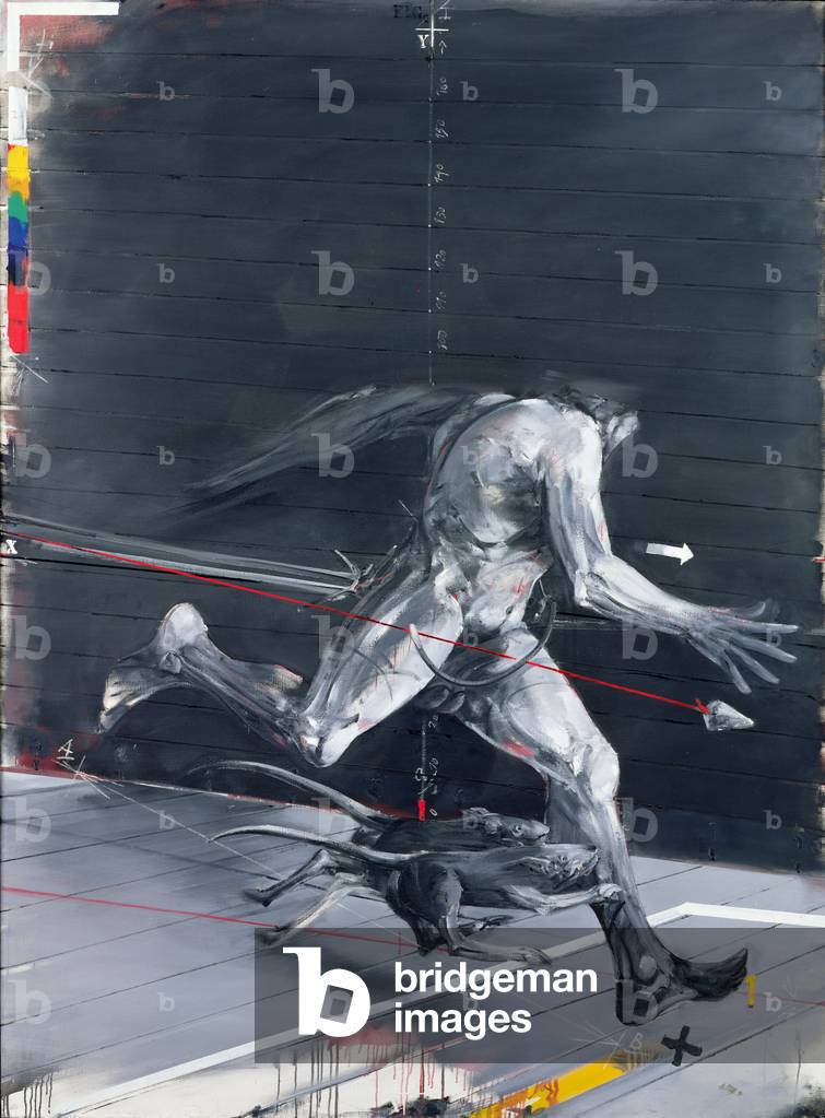 Pursuit, 1977 (oil on canvas)