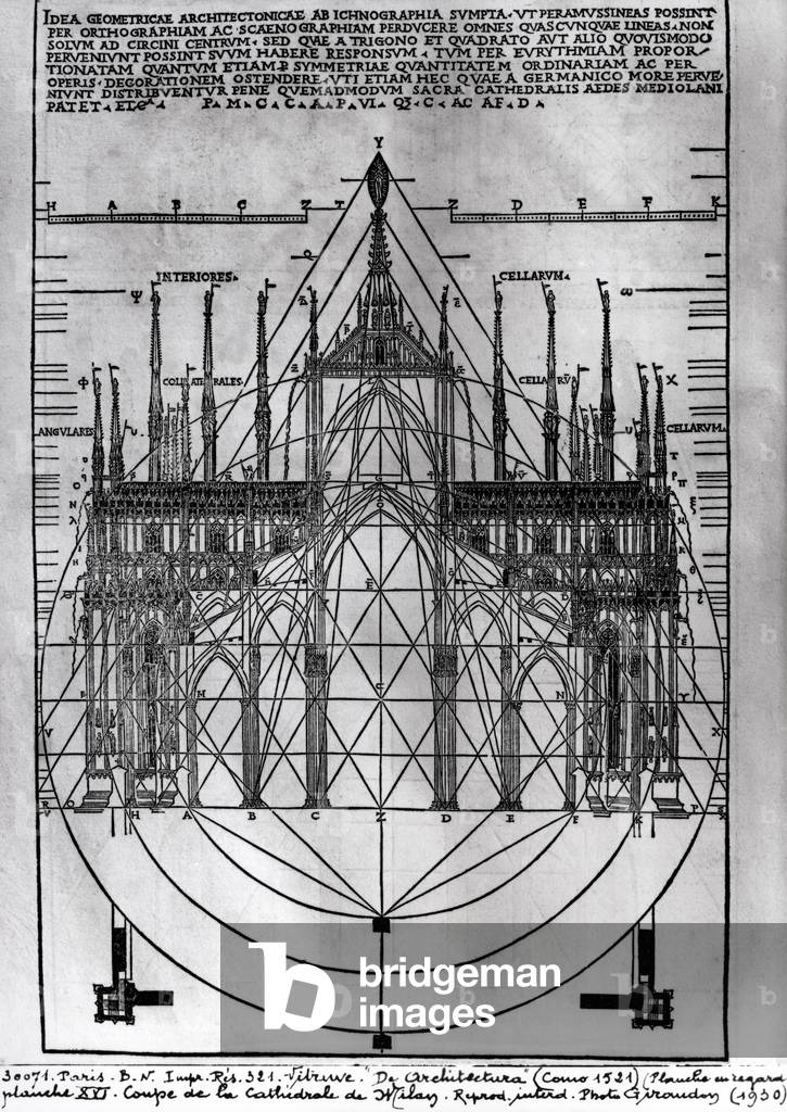 Design for Milan Cathedral, 1521 (engraving)
