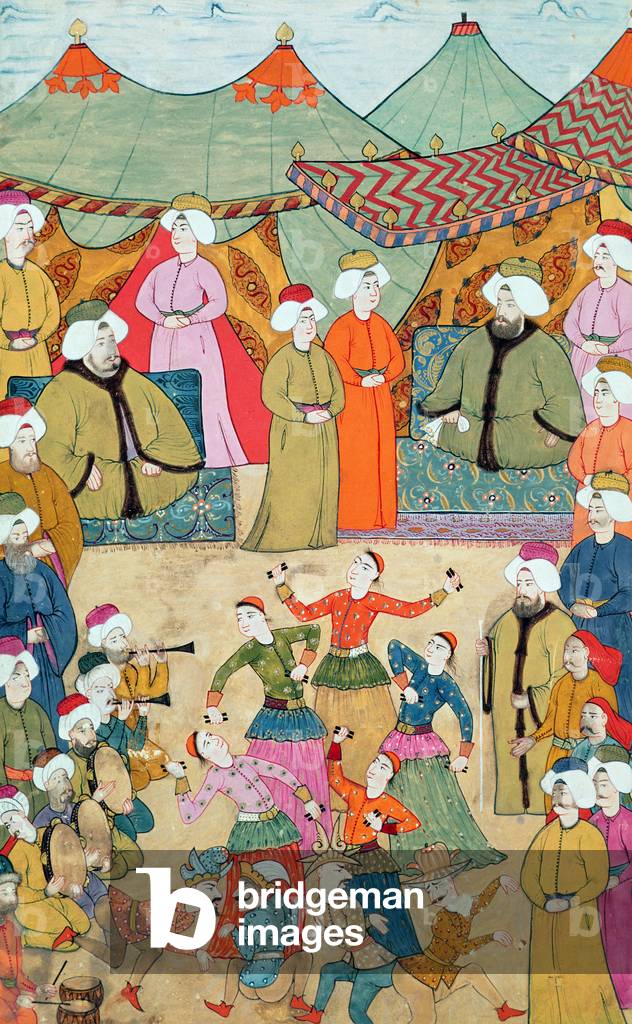 A Dance for the Pleasure of Sultan Ahmet III (1673-1736) from the 'Surnama', 1720 (gouache on paper)