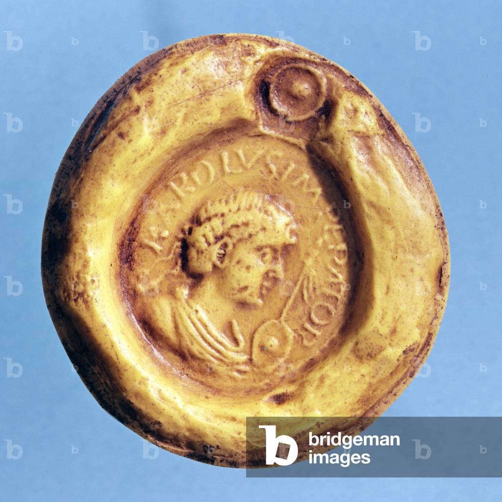 Seal of Charles III (839-888) the Fat, King of France and Holy Roman Emperor, 9th century