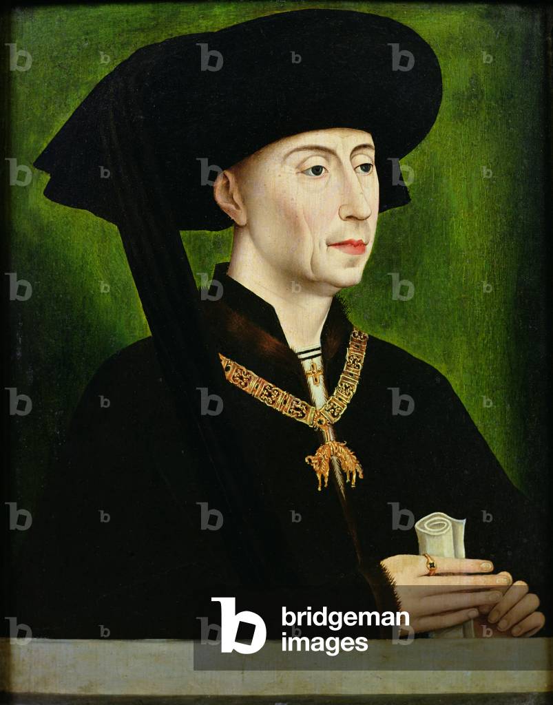 Portrait of Philippe le Bon (1396-1467) Duc de Bourgogne (oil on panel)