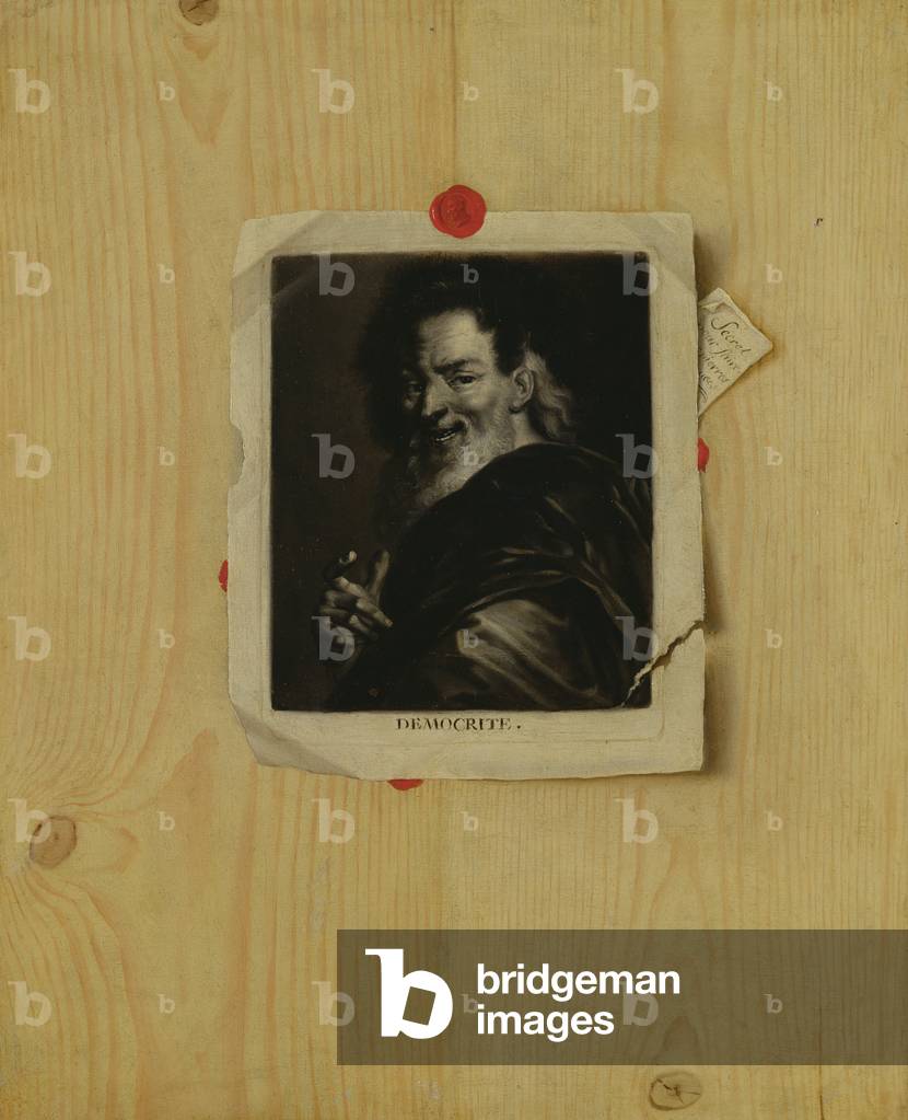 Trompe l'Oeil, Democritus (oil on canvas)