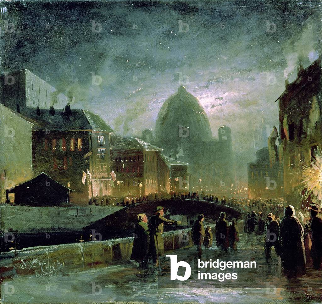 Illuminations in St. Petersburg, 1869 (oil on canvas)