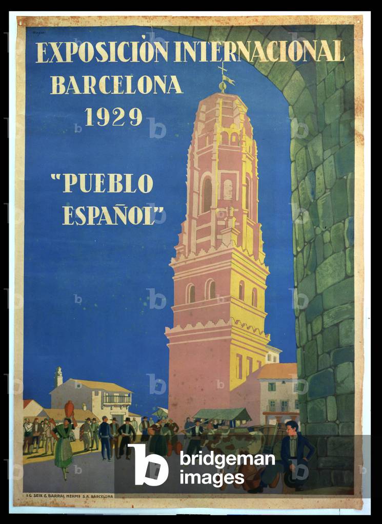 Poster advertising the International Exhibiton in Barcelona, 1929 (lithograph)