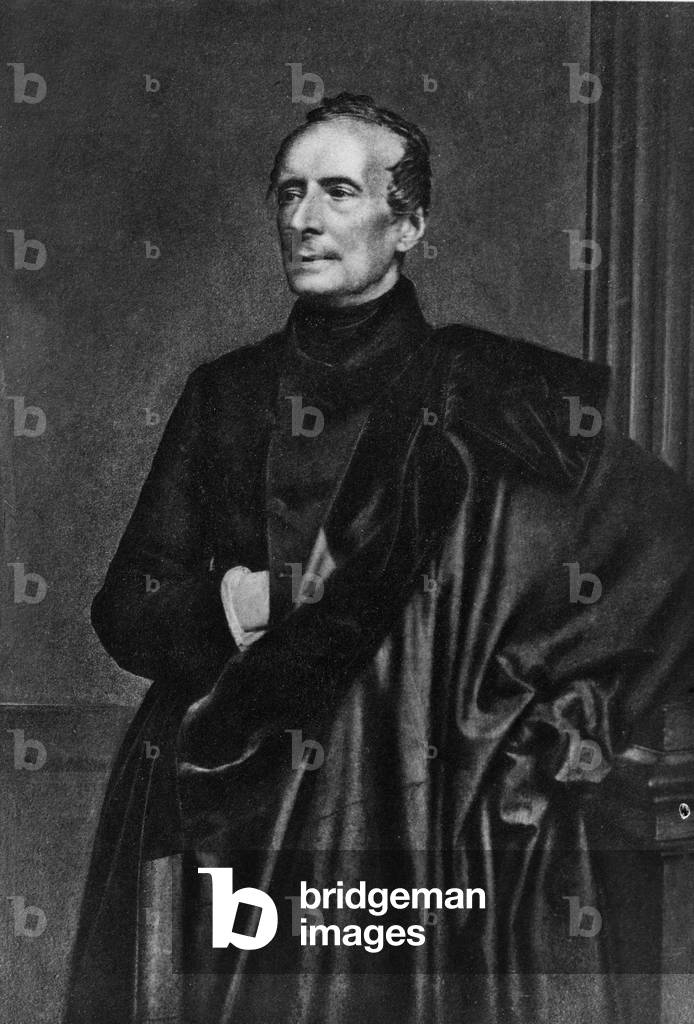 Alphonse de Lamartine aged 70 (lithograph)