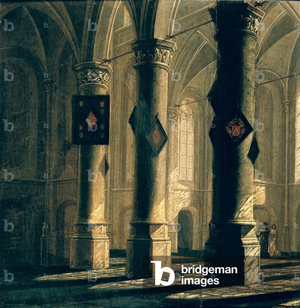 Interior of a Church (oil on canvas)