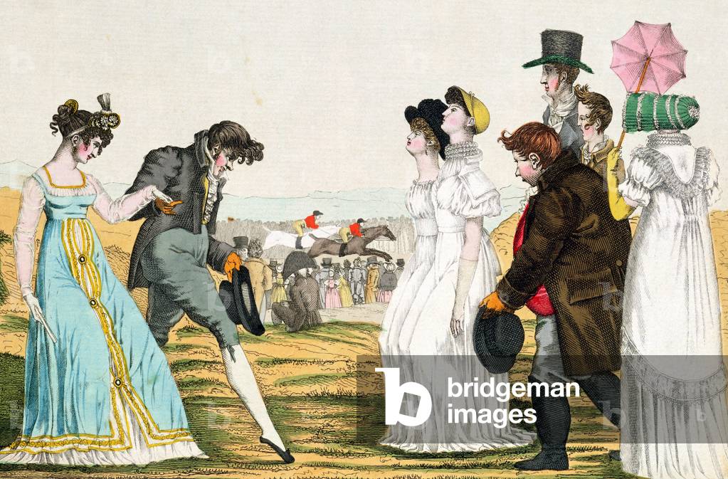 The Parisienne in London, from 'Le Supreme Bon Ton' (coloured engraving)