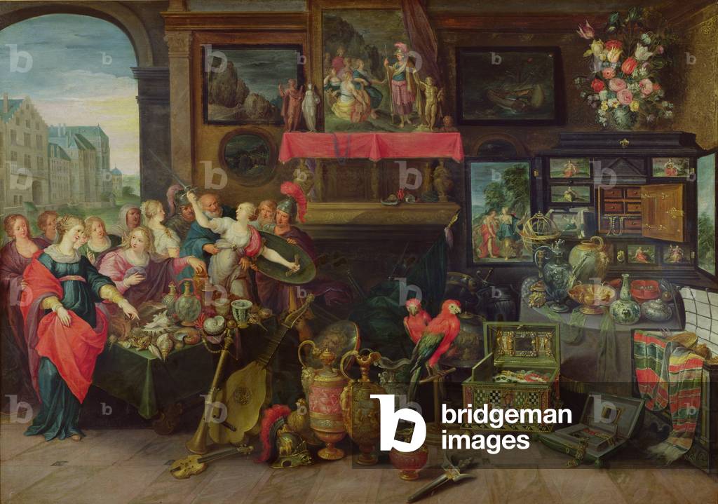 Ulysses Recognising Achilles Amongst the Daughters of Lycomedes (oil on canvas)