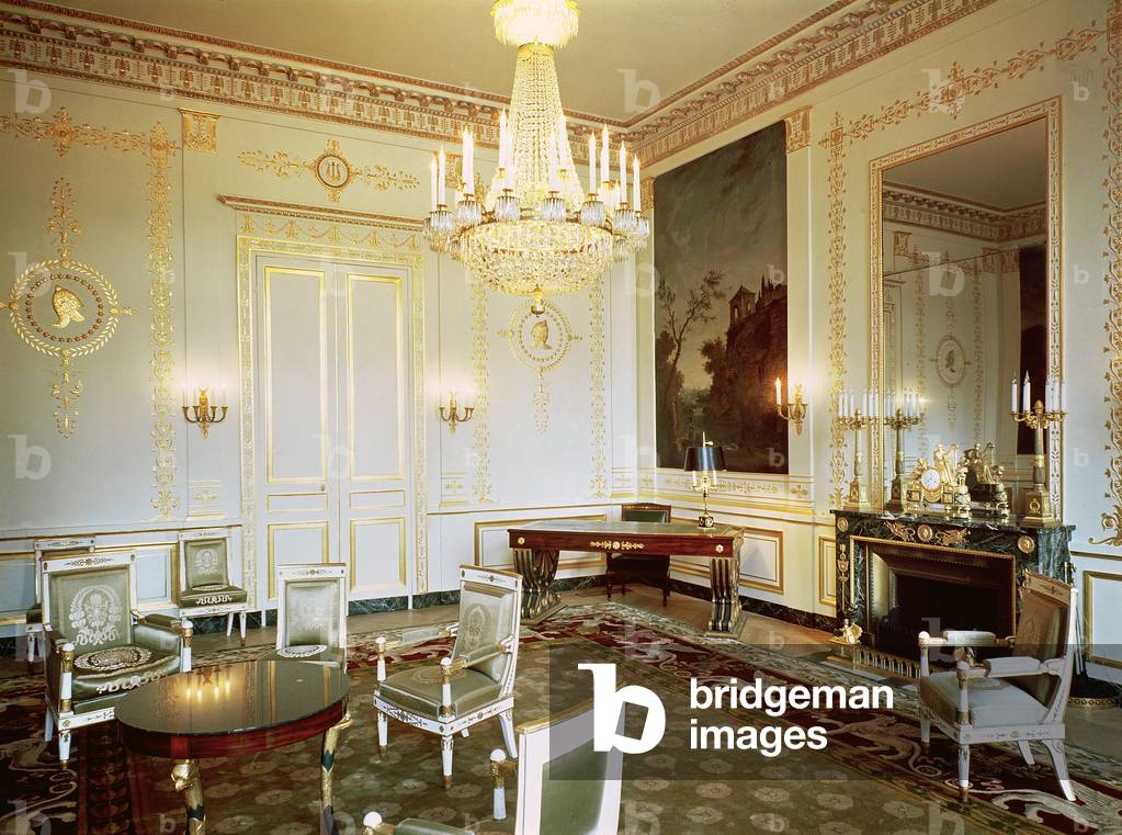 Innenraum des Salon Vert in der Wohnung von Prinz Eugene de Beauharnais (1781-1824) (Foto)