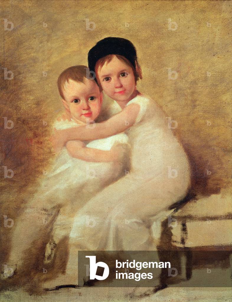 Portrait of the artist's children (oil on canvas)