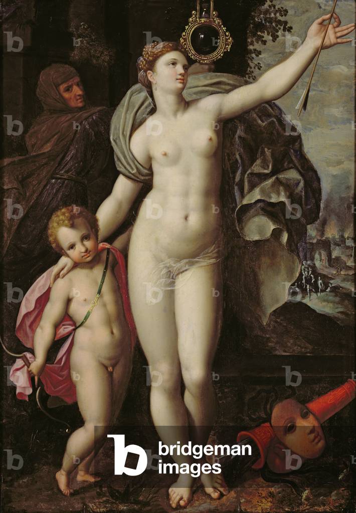 Venus und Amor (Öl auf Platte)