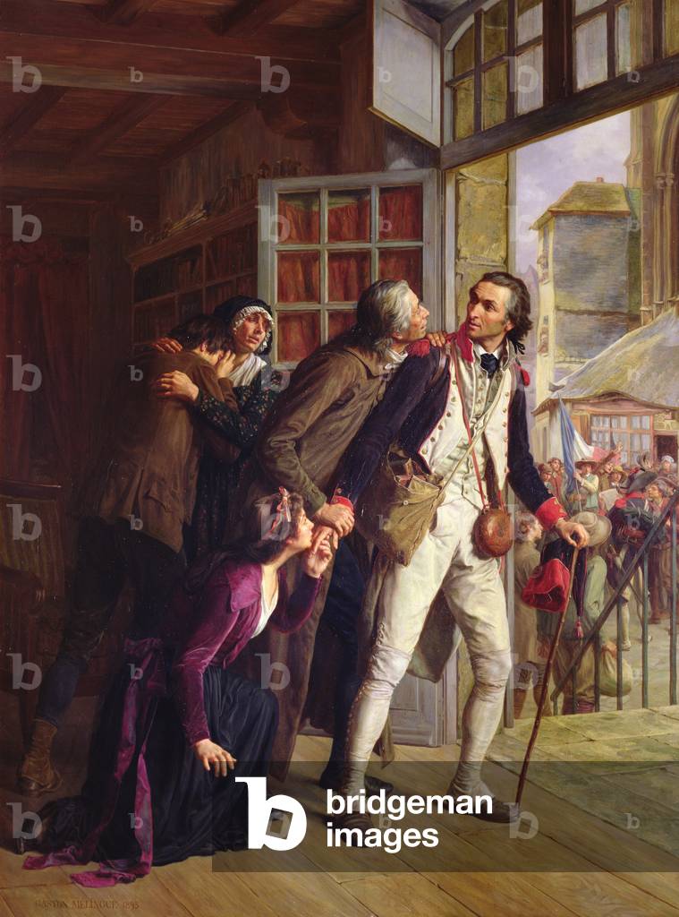 Departure from the Tour d'Auvergne (oil on canvas)