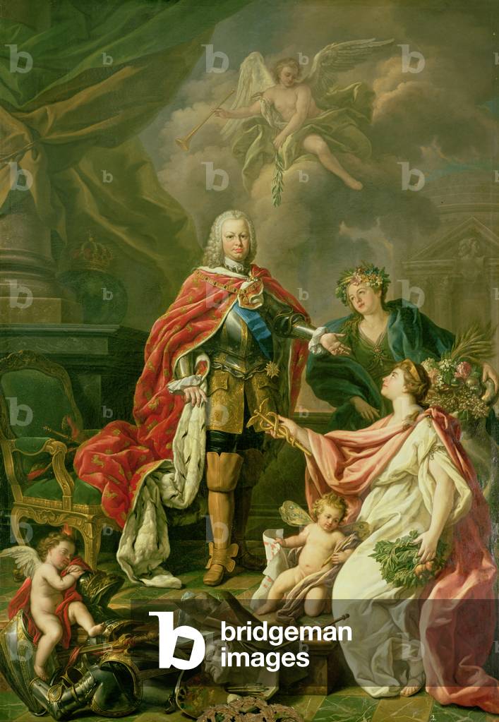 Ferdinando VI (1713-59) come patrono delle arti e delle scienze, 1754 (olio su tela)