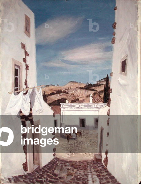 Street in Obidos (oil on canvas)