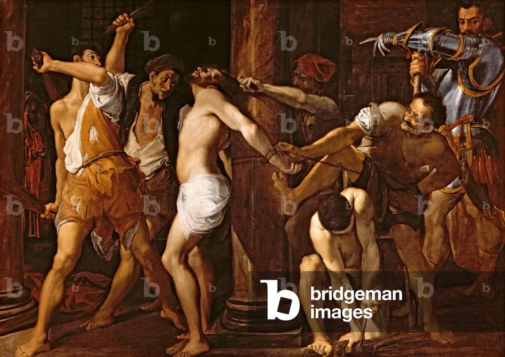 Die Geißelung Christi, 1586-87 (Öl auf Leinwand)