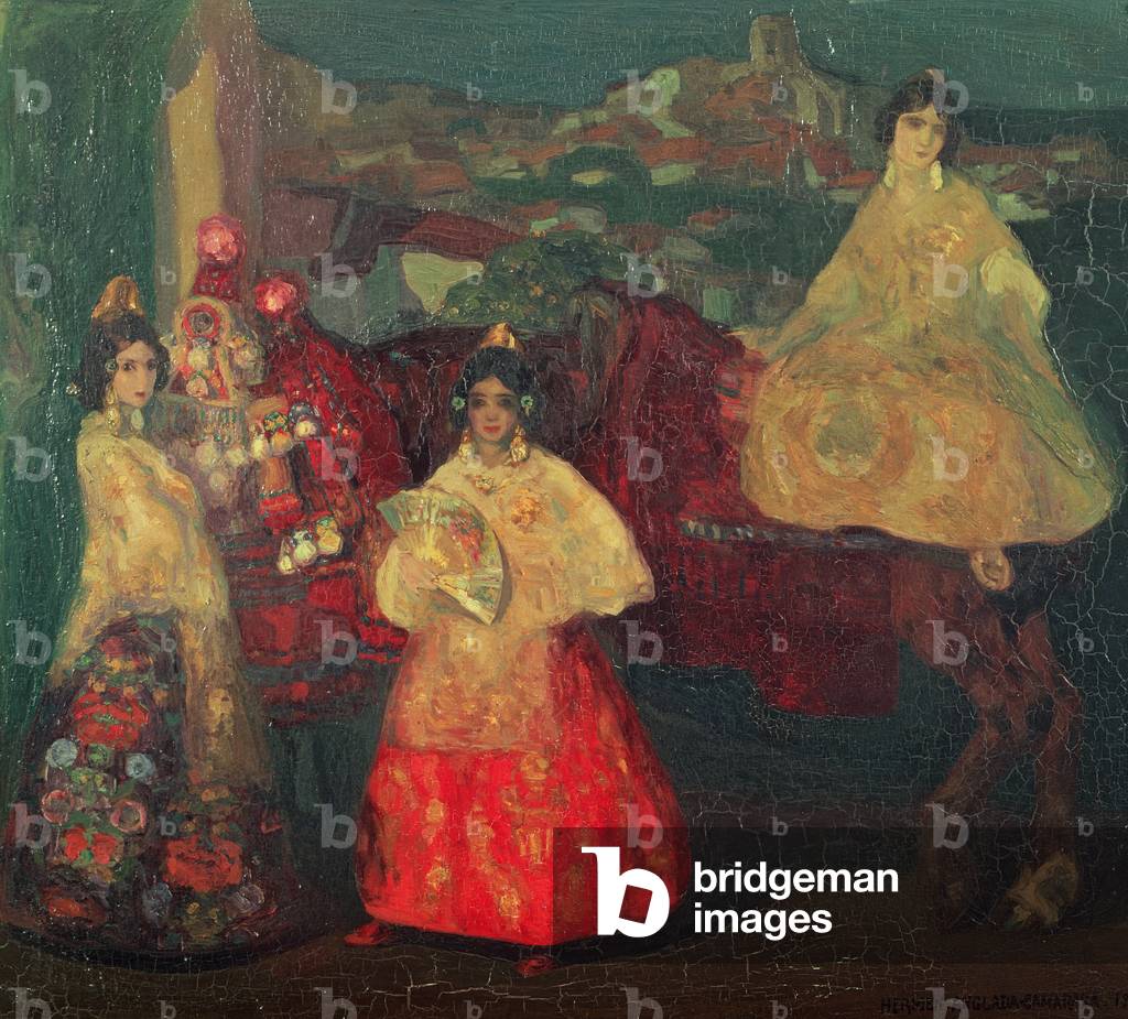 Girls of Liria (oil on canvas) 