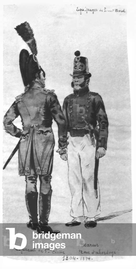 Costumes of French Marines from 1804 to 1814 (lithograph)