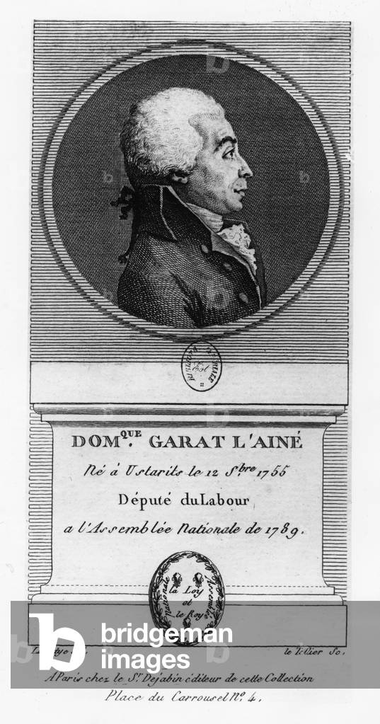 Dominique-Joseph, Comte de Garat (engraving)