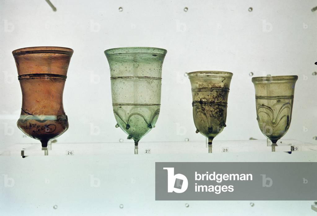 Selection of Frankish glasses, 4th-5th century (glass)