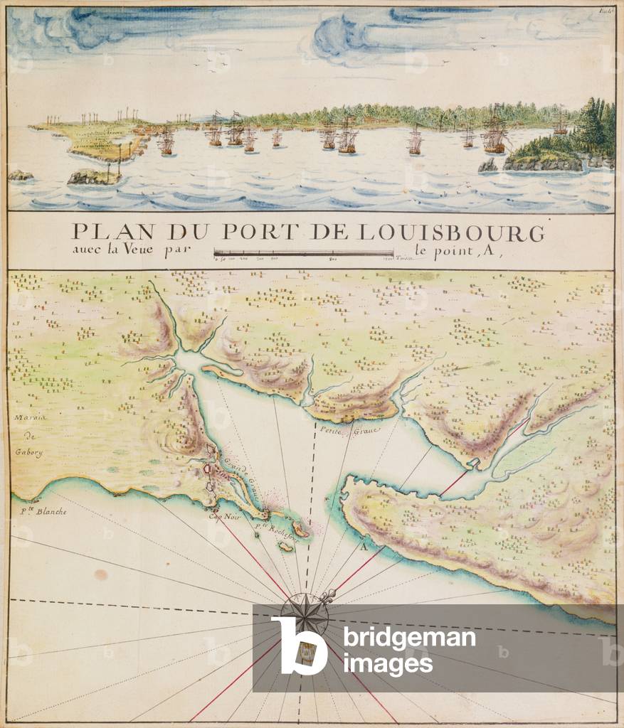 Plan of the Port of Louisbourg (watercolour on paper)