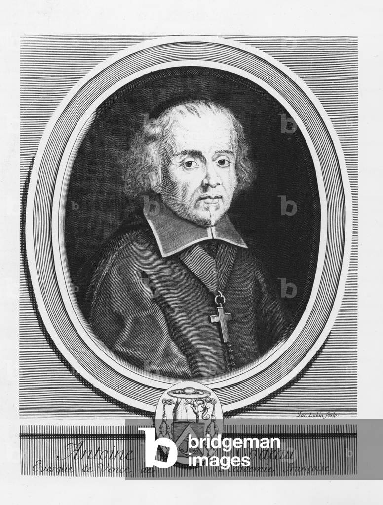 Portrait of Antoine Godeau, 17th century (engraving)