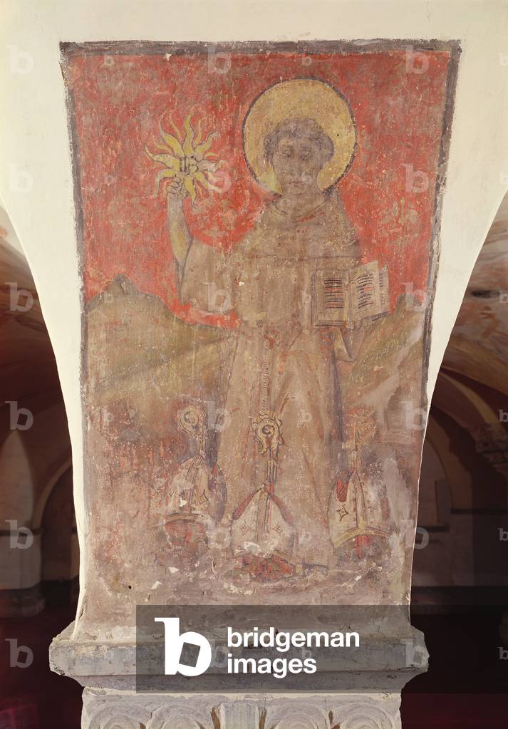 St. Bernardino of Siena, mural from the crypt (fresco)
