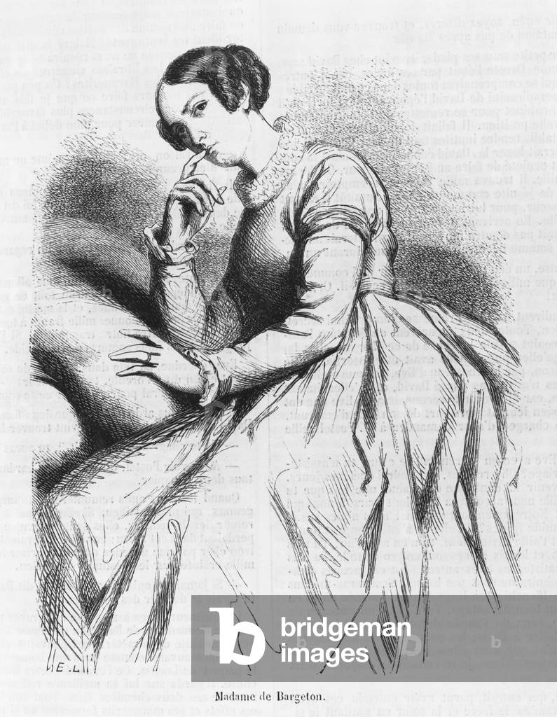 Madame de Bargeton, illustration from 'Les Illusions perdues' by Honore de Balzac (engraving)