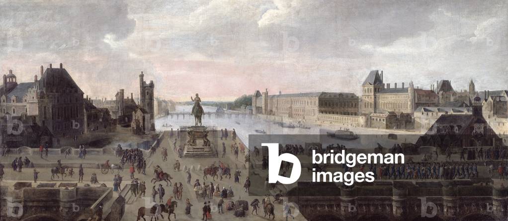Veduta del Pont-Neuf e il fiume Senna guardando a valle, c. 1633 (olio su tela)