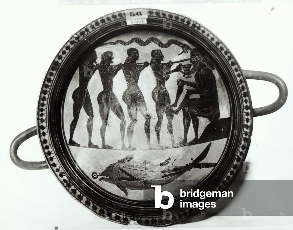 Cup depicting Ulysses and his Companions Blinding Polyphemus (ceramic)  (see also in FLA 168743)