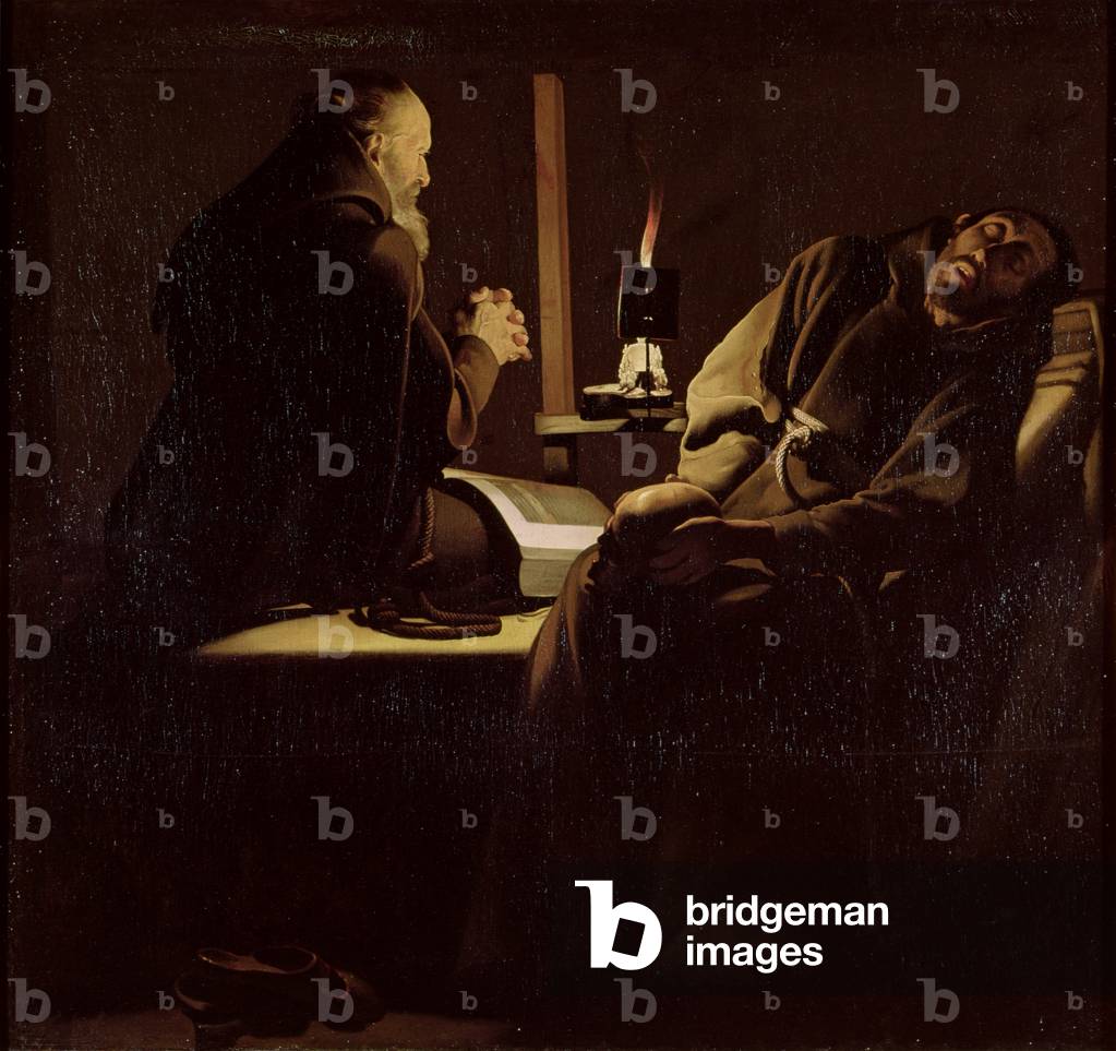 Immagine di Dipinto "l'estasi di san Francesco", 17th Secolo di Georges de la Tour