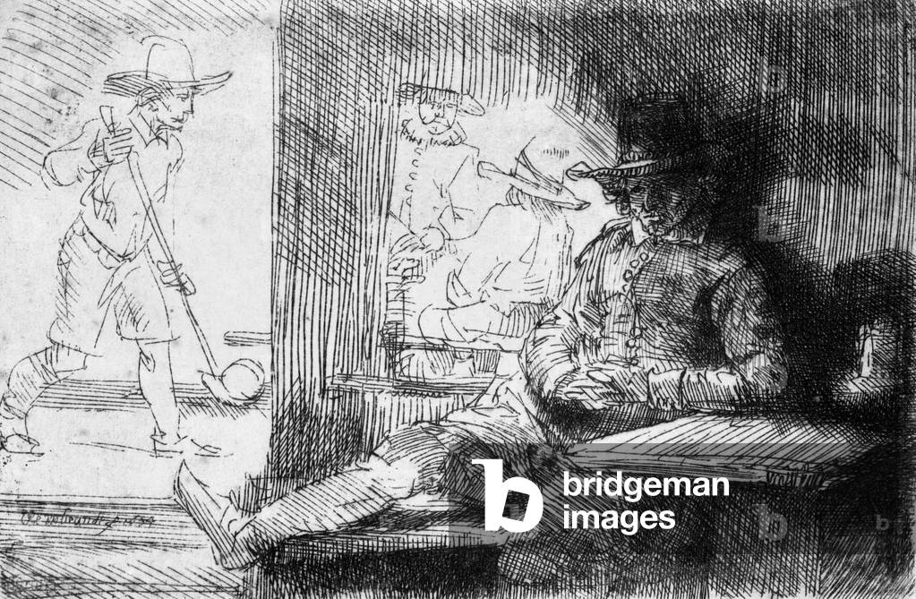 Kolf game, 1654 (etching)