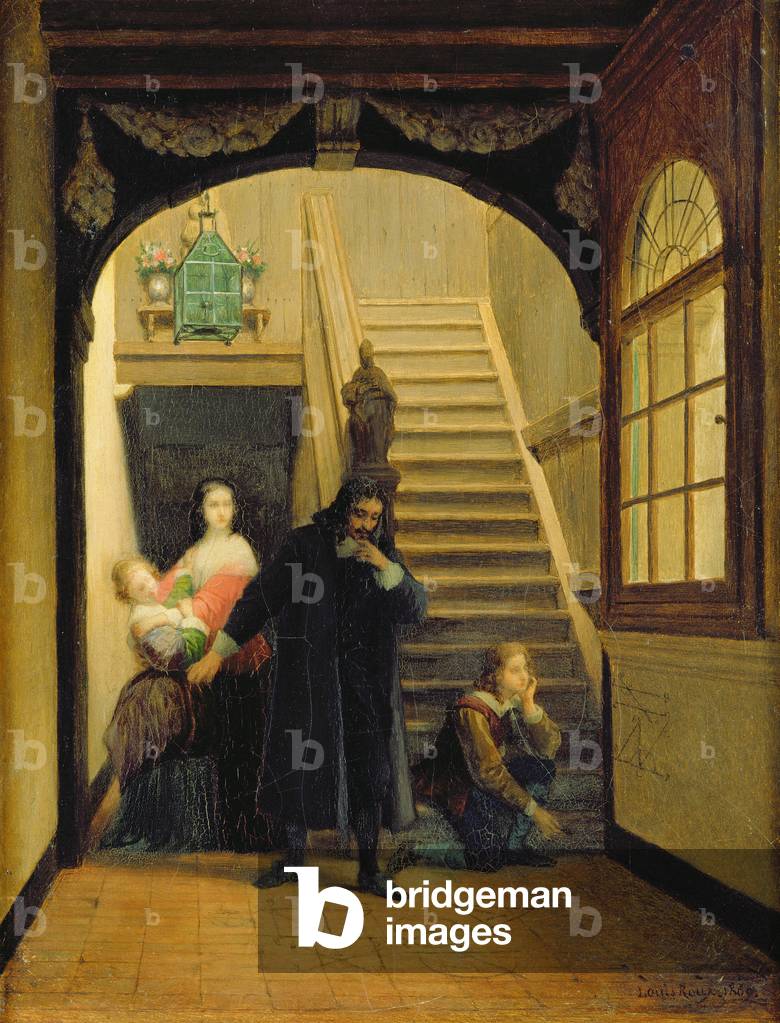 Portrait of Blaise Pascal (1623-62) (oil on canvas)