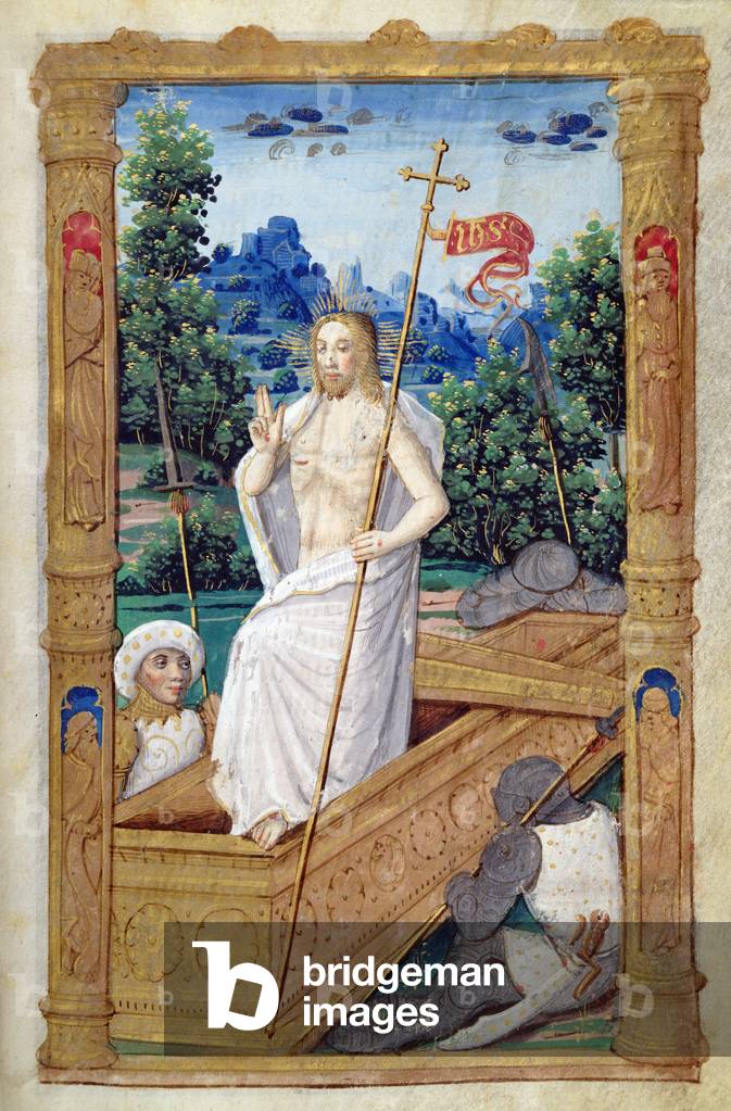 Fol.45r The Resurrection, from 'Heures a l'Usage de Rome' (vellum)