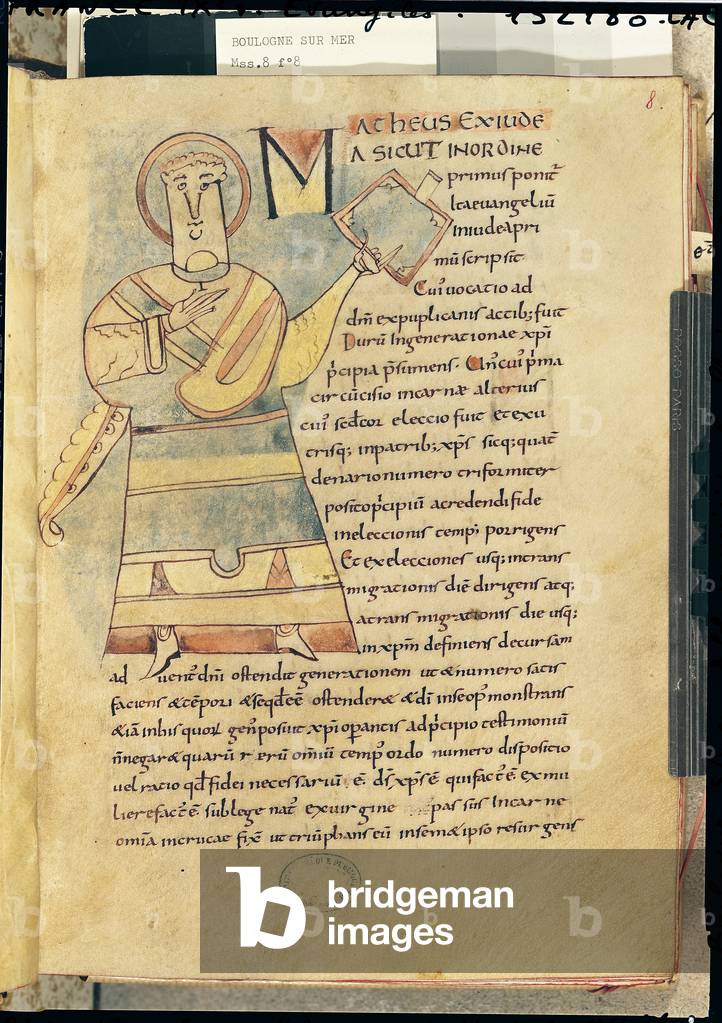 Ms 18 f.8 St. Matthew the Evangelist (vellum)