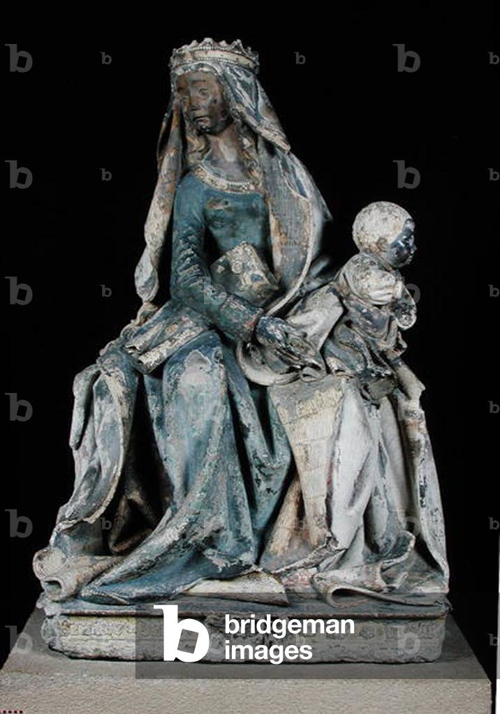 The Virgin and Child, from Notre-Dame de Grace (polychrome stone)