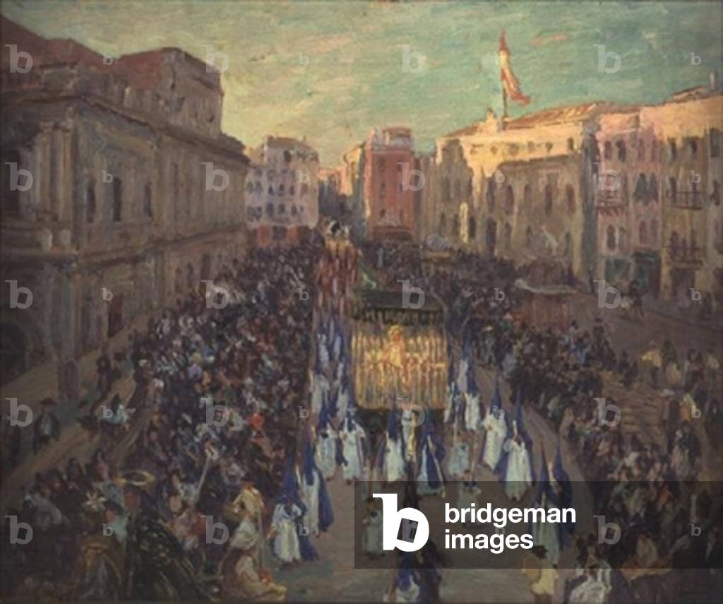 Karfreitag in Sevilla (Öl auf Leinwand)