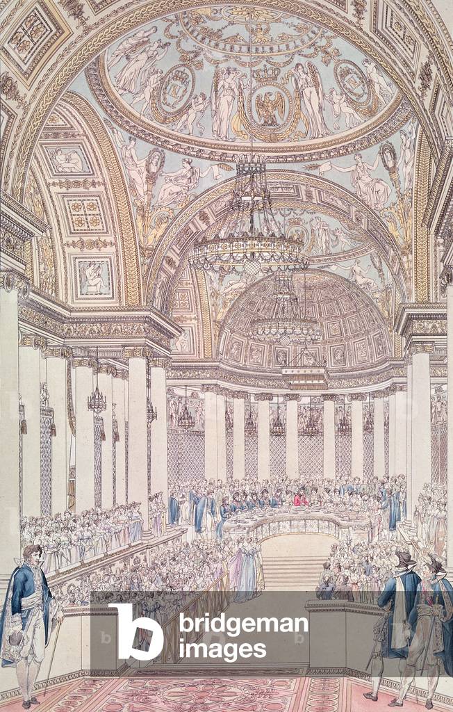 Imperiale Banchetto nel Grand Salone del Tuileries Palazzo in occasione del matrimonio di Napoleone I (1769-18
