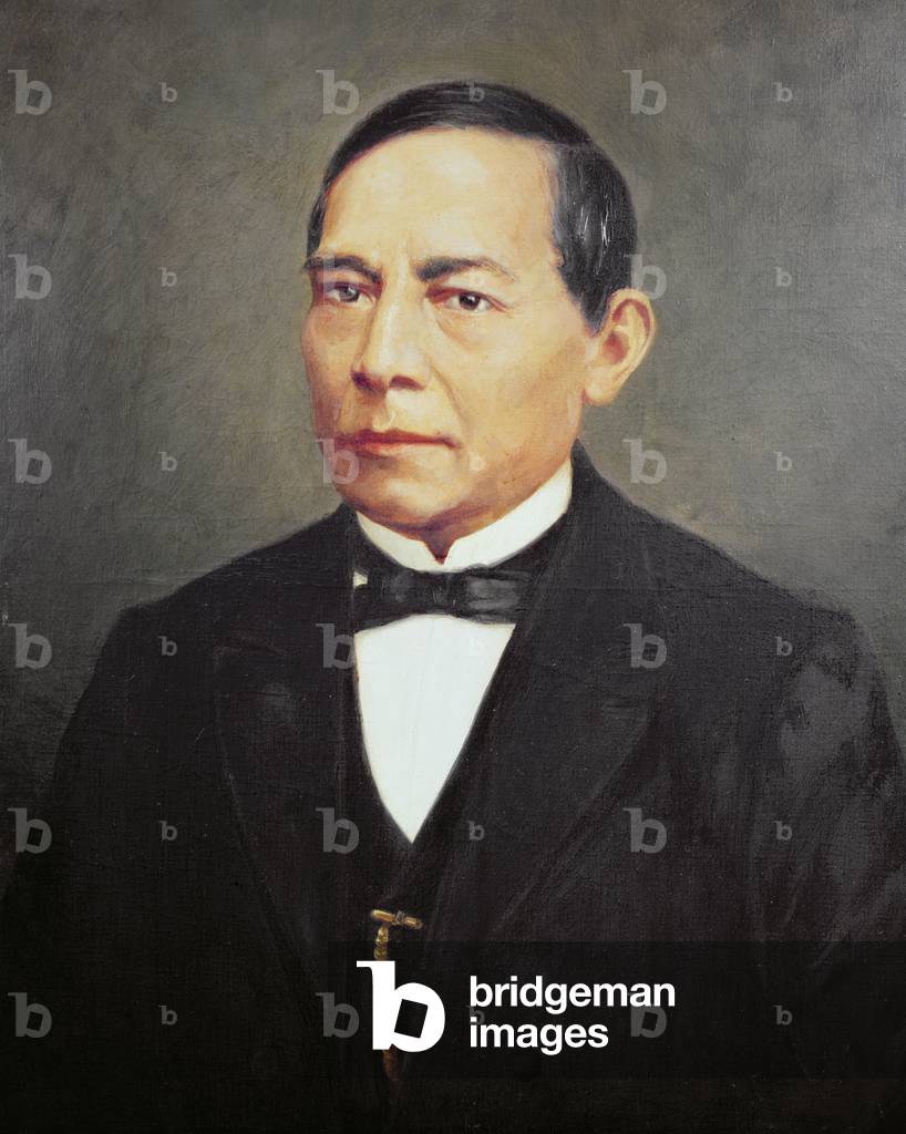 Portrait of Benito Juarez, 19th century (oil on canvas)