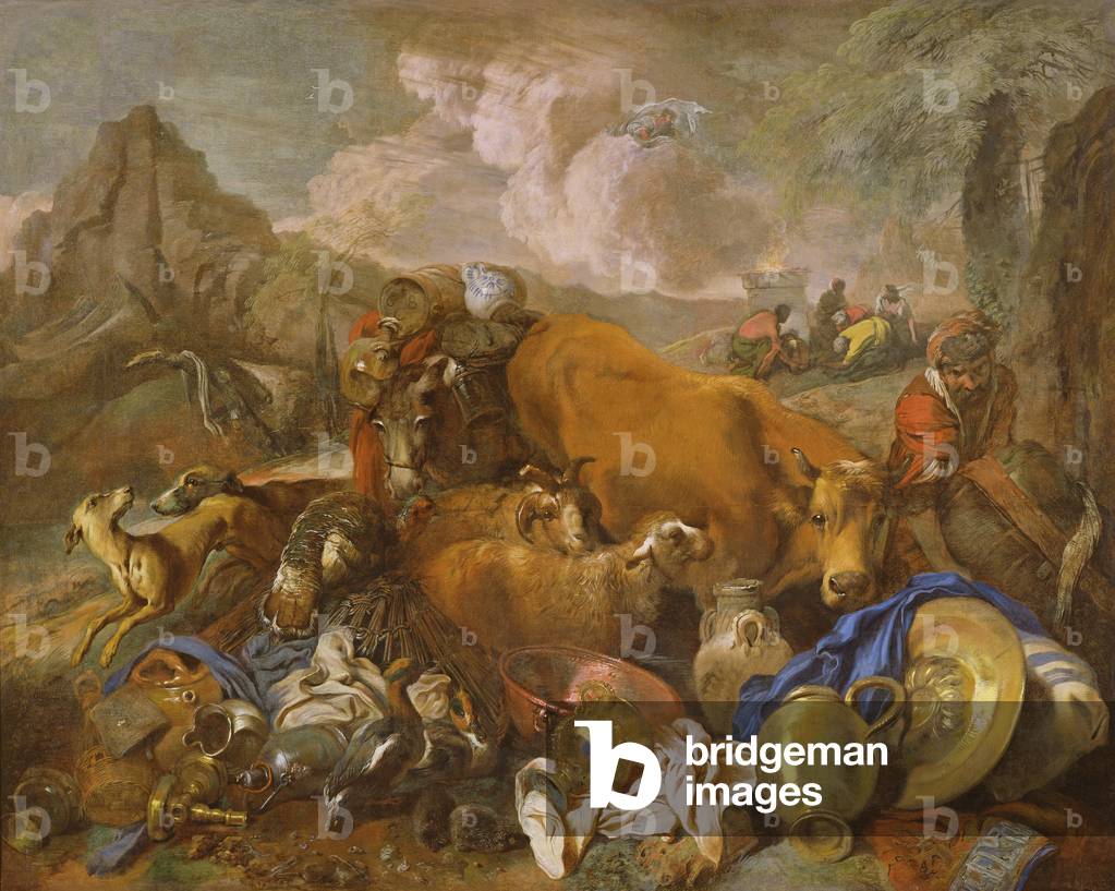 Noah's Sacrifice on Leaving the Ark (oil on canvas)