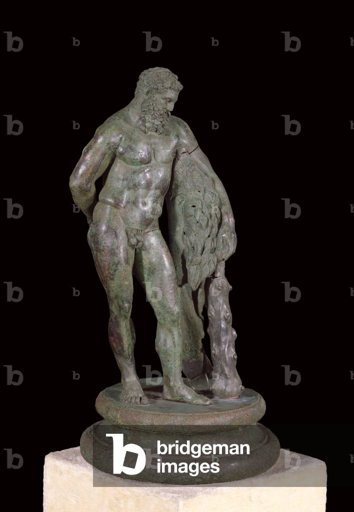 Eracle a riposo, copia ridotta di un originale del c.320 a.C. (bronzo) (vedi anche 326605)