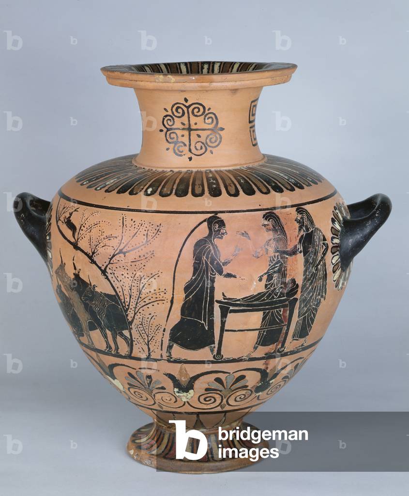 Immagine di Manufatto "Idrica arcaica Ionica raffigurante Ermes che finge di addormentarsi", 06th- Secolo di G