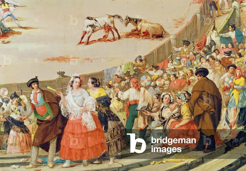 The Bullfight (detail of the foreground)