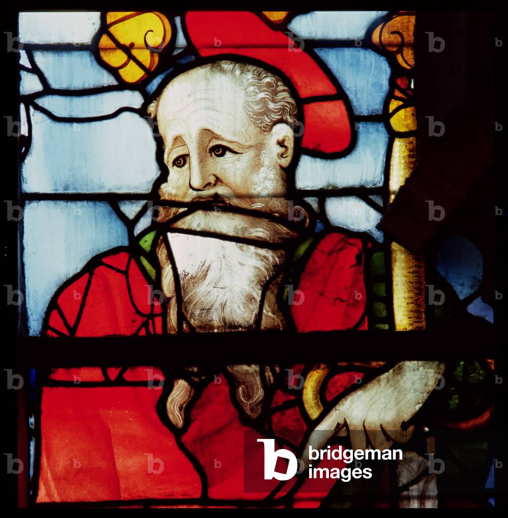St. Paul, detail from the window depicting the four evangelists and four doctors of the church, south transept, 1551 (stained glass)