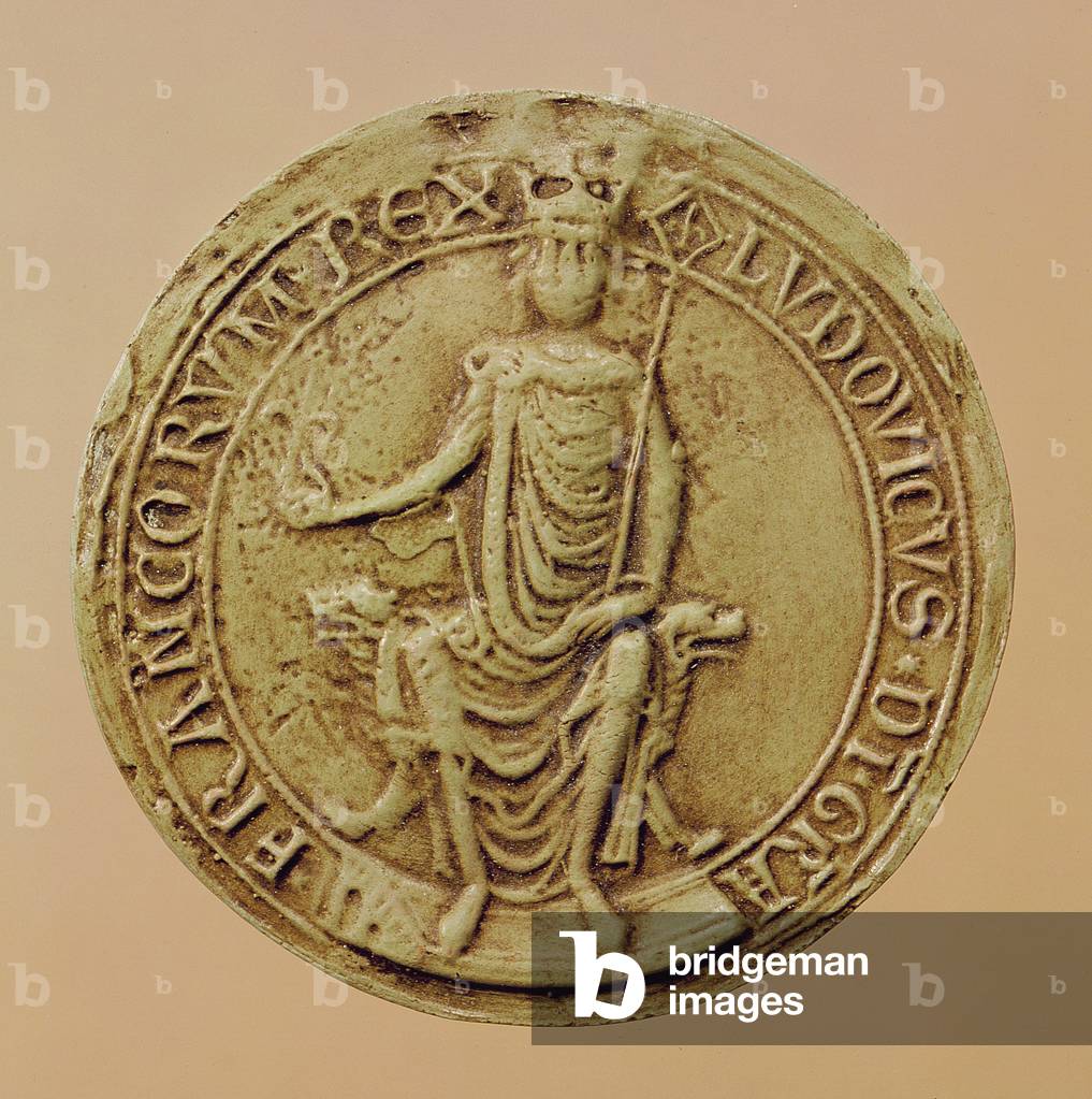Seal of Louis VIII (1187-1226) (wax)