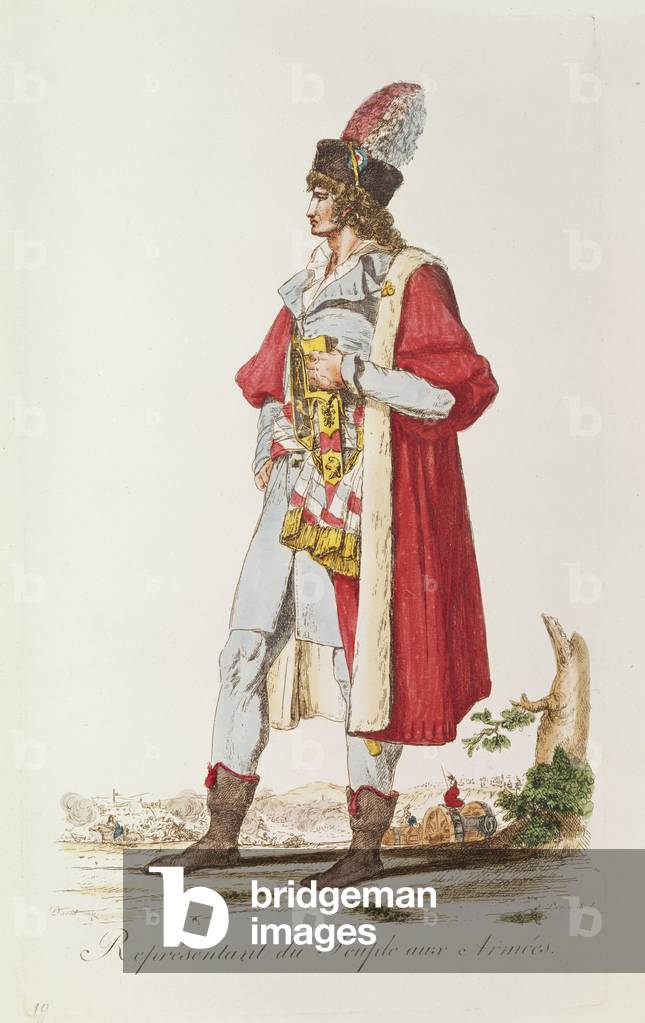People's Representative of the Armies (coloured engraving)