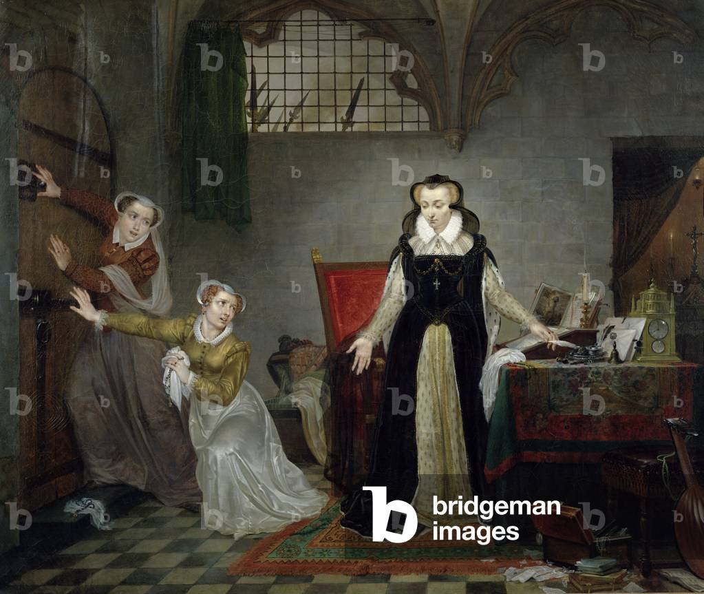 Mary Stuart (1542-87) at the Moment of Leaving for her Execution, 8th February 1587 (oil on canvas)