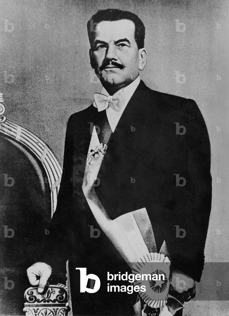 Portrait of Pedro Aguirre Cerda (b/w photo)