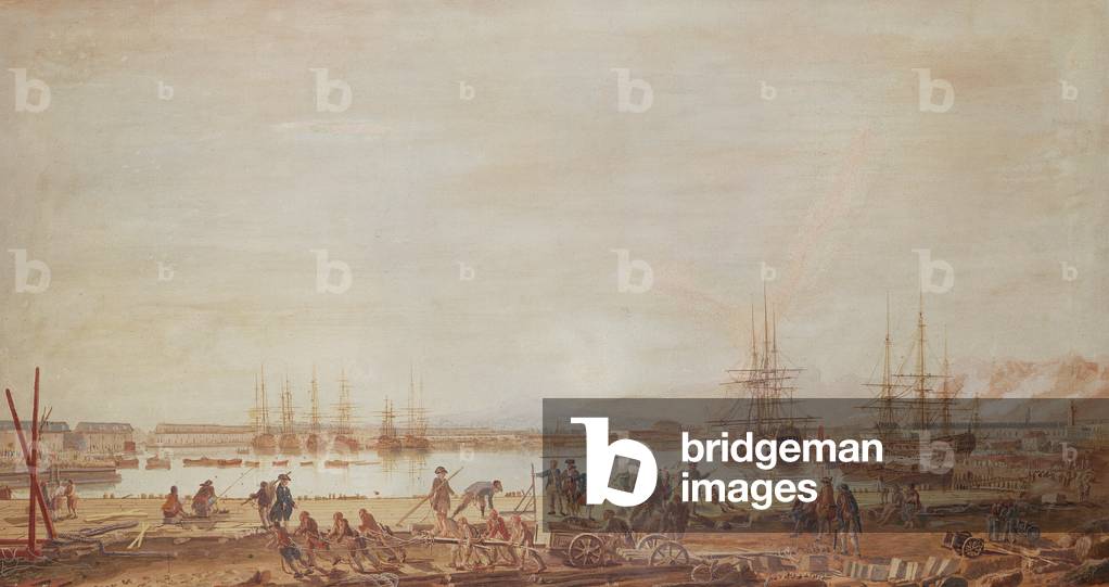View of the New Port of Toulon and the King's Squadron, 1777 (gouache)