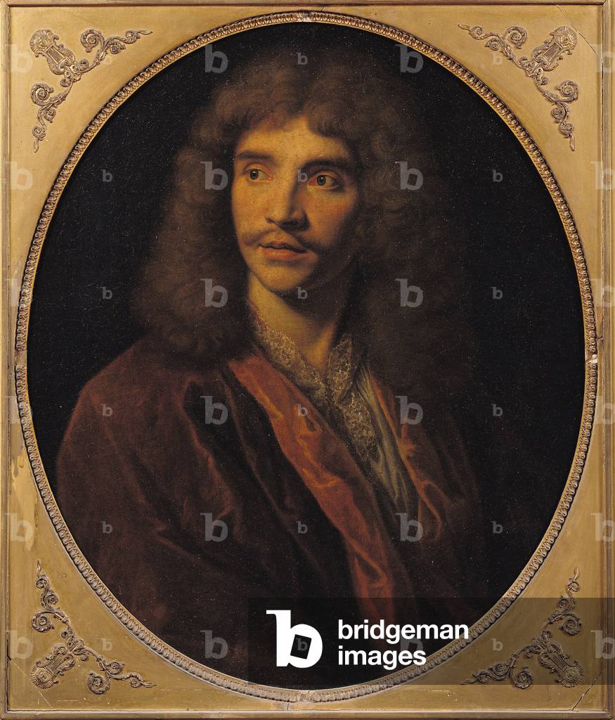 Portrait of Moliere (1622-73) (oil on canvas)