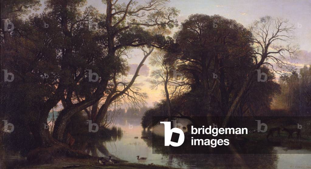 Immagine di Dipinto "Una sera d'autunno", 1852 di Nicolas Louis Cabat